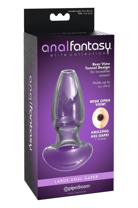 Szklany korek analny Anal Fantasy Elite duży przezroczysty