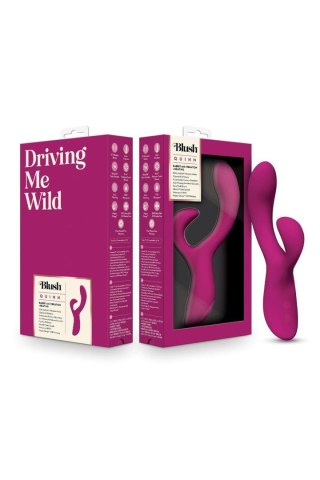 Wibrator króliczek Blush Quinn bordowy silikonowy USB 23 cm