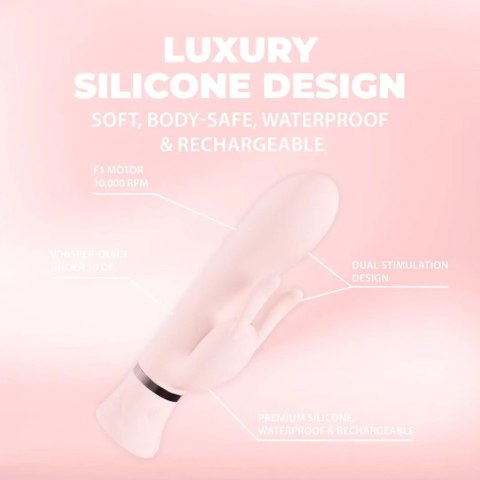 Wibrator króliczek Loveline Tendre silikonowy różowy 15,9 cm