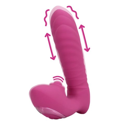 Wibrator punktu G Loveline z pchnięciami i tappingiem różowy 15,6 cm