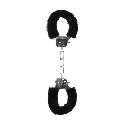 Kajdanki futerkowe Ouch! czarne 29 cm