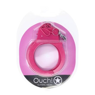 Kajdanki metalowe Ouch! różowe 24 cm