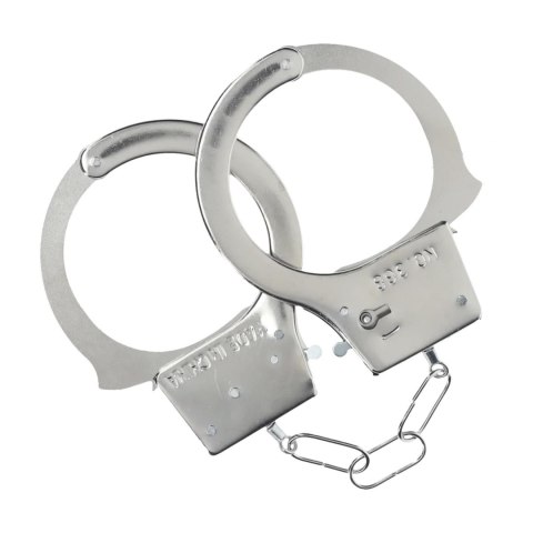 Kajdanki metalowe klasyczne Ouch! srebrne 24 cm