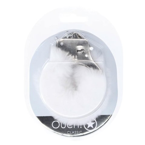 Kajdanki puchate Ouch! białe 24 cm