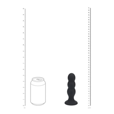 Korek analny potrójny z grzechotką Levelz silikonowy L czarny 13,5cm