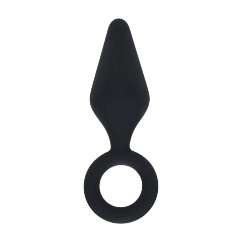 Korek analny silikonowy z pętlą Levelz S czarny 10cm