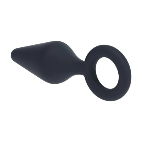Korek analny silikonowy z pętlą Levelz S czarny 10cm