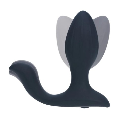 Korek analny wibrujący obrotowy z kulką Levelz silikonowy czarny 10,7cm