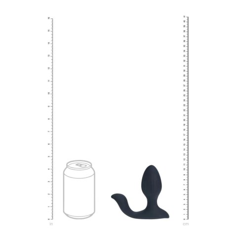 Korek analny wibrujący obrotowy z kulką Levelz silikonowy czarny 10,7cm