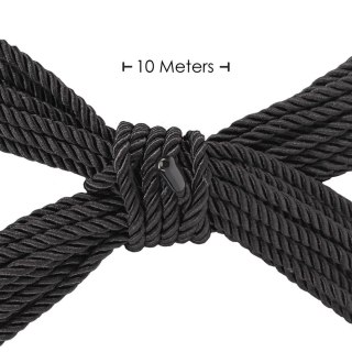 Lina bondage Ouch! poliestrowa czarna 10 m