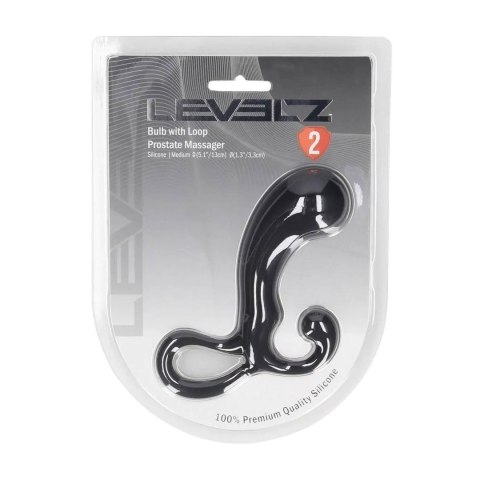 Masażer prostaty silikonowy Levelz M czarny 13 cm
