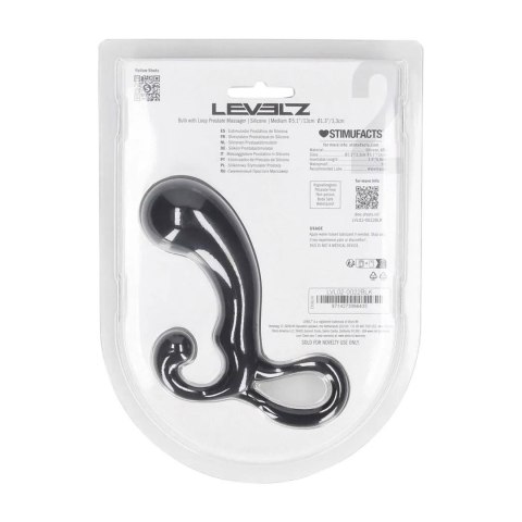 Masażer prostaty silikonowy Levelz M czarny 13 cm