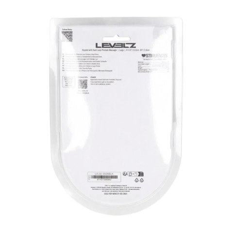 Masażer prostaty silikonowy Levelz falisty L czarny 12,4 cm