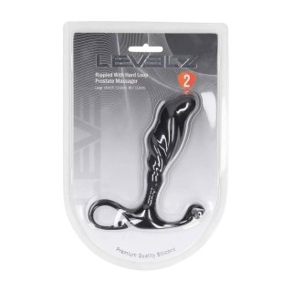 Masażer prostaty silikonowy Levelz falisty L czarny 12,4 cm
