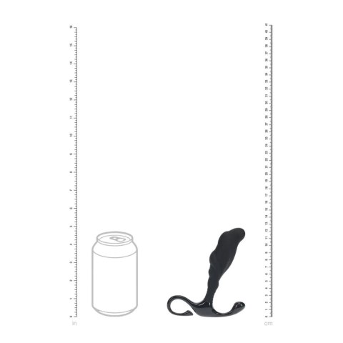Masażer prostaty silikonowy Levelz falisty L czarny 12,4 cm