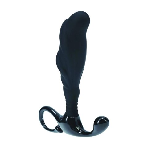 Masażer prostaty silikonowy Levelz falisty L czarny 12,4 cm