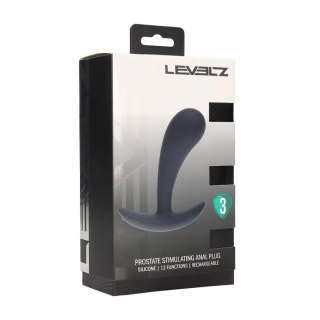 Masażer prostaty wibrujący silikonowy Levelz M czarny 12,5cm