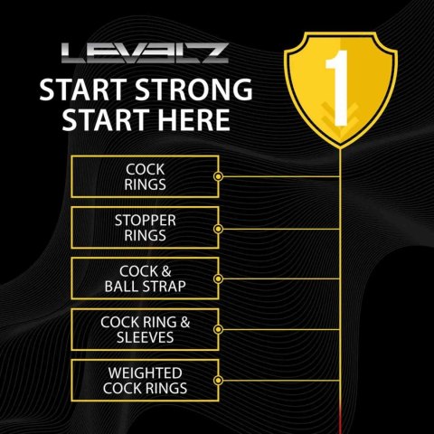 Potrójny pierścień erekcyjny Levelz silikonowy czarny