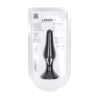 Smukły silikonowy korek analny Levelz L czarny 12,5 cm