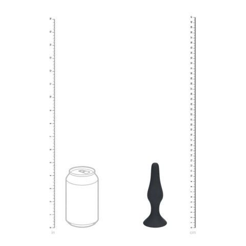Smukły silikonowy korek analny Levelz L czarny 12,5 cm