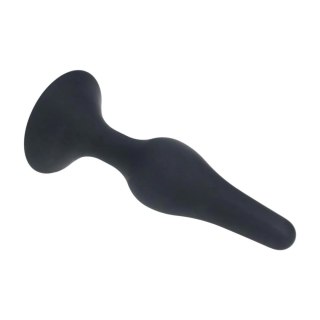 Smukły silikonowy korek analny Levelz M czarny 11,5 cm