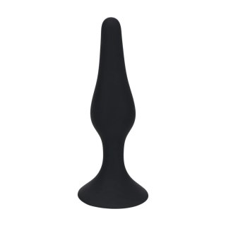 Smukły silikonowy korek analny Levelz M czarny 11,5 cm