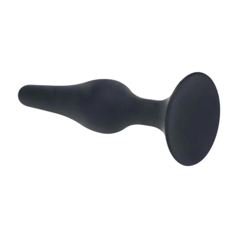 Smukły silikonowy korek analny Levelz M czarny 11,5 cm