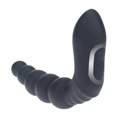 Stymulator prostaty wibrujący podgrzewany giętki silikonowy czarny
