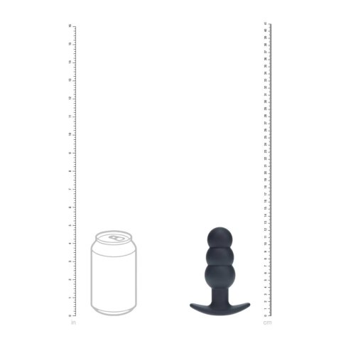 Wibrujący korek analny Tri Bulb silikonowy Levelz czarny USB