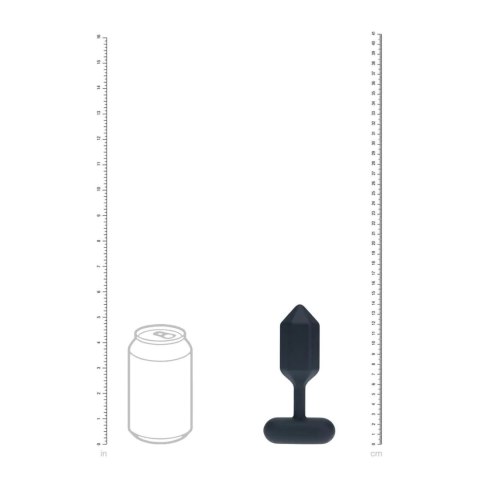 Wibrujący korek analny heksagonalny silikonowy Levelz L czarny 14 cm