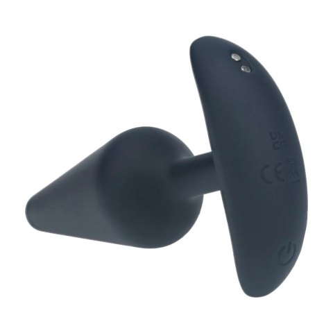 Wibrujący korek analny silikonowy Levelz M czarny 12 cm