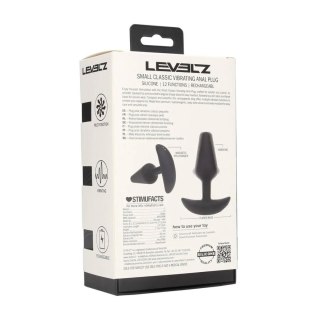Wibrujący korek analny silikonowy Levelz S czarny