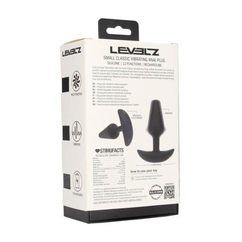 Wibrujący korek analny silikonowy Levelz S czarny