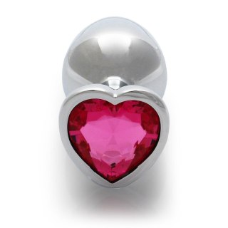 Aluminiowy korek analny Heart Gem Ouch średni 7 cm