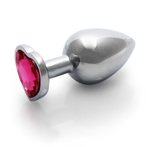 Aluminiowy korek analny Heart Gem Ouch średni 7 cm