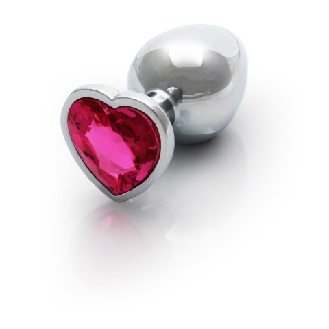 Aluminiowy korek analny Heart Gem Ouch średni 7 cm