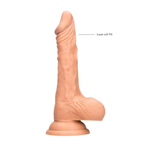 Dildo realistyczne z jądrami RealRock TPE 19 cm