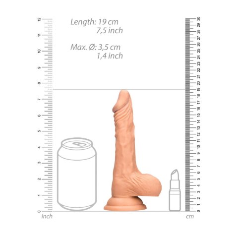 Dildo realistyczne z jądrami RealRock TPE 19 cm