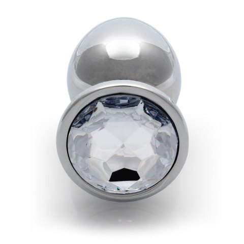 Duży aluminiowy korek analny z klejnotem Ouch! 8 cm