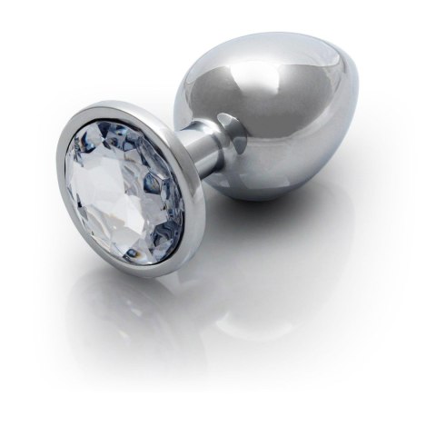 Duży aluminiowy korek analny z klejnotem Ouch! 8 cm
