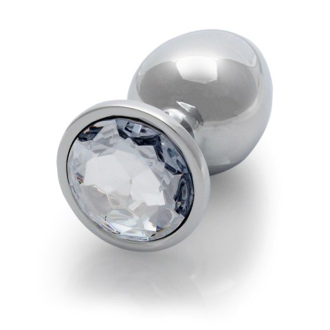 Duży aluminiowy korek analny z klejnotem Ouch! 8 cm
