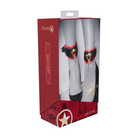 Kajdanki na nogi Milan Collection Ouch! czarno czerwone