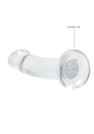 Przezroczyste dildo nieralistyczne z przyssawką RealRock 17 cm