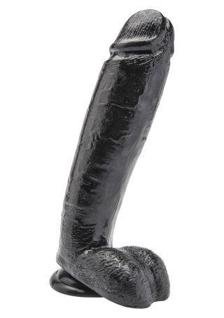 Dildo realistyczne ToyJoy z jądrami 25.5 cm czarne