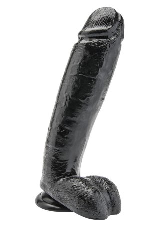 Dildo realistyczne ToyJoy z jądrami 25.5 cm czarne