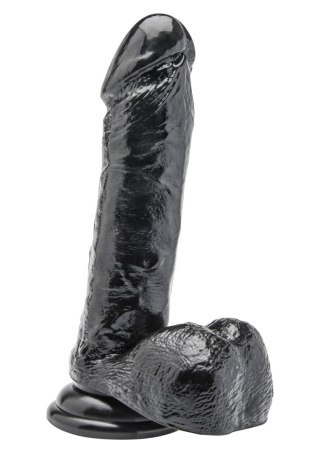 Dildo realistyczne z jądrami ToyJoy czarne 18 cm