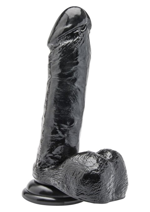 Dildo realistyczne z jądrami ToyJoy czarne 18 cm