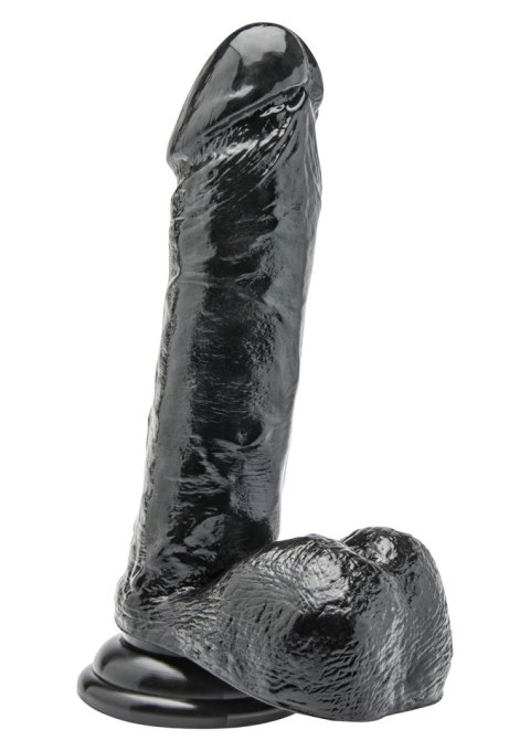 Dildo realistyczne z jądrami ToyJoy czarne 18 cm