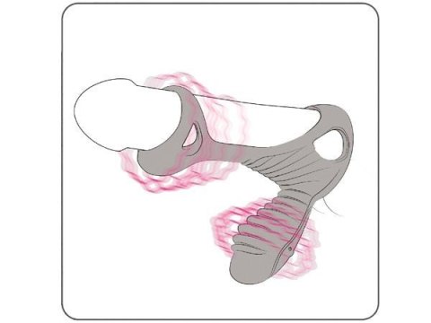 Pierścień wibrujący silikonowy Gladiator Adrien Lastic 9 cm z pilotem
