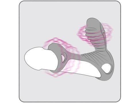 Pierścień wibrujący silikonowy Gladiator Adrien Lastic 9 cm z pilotem